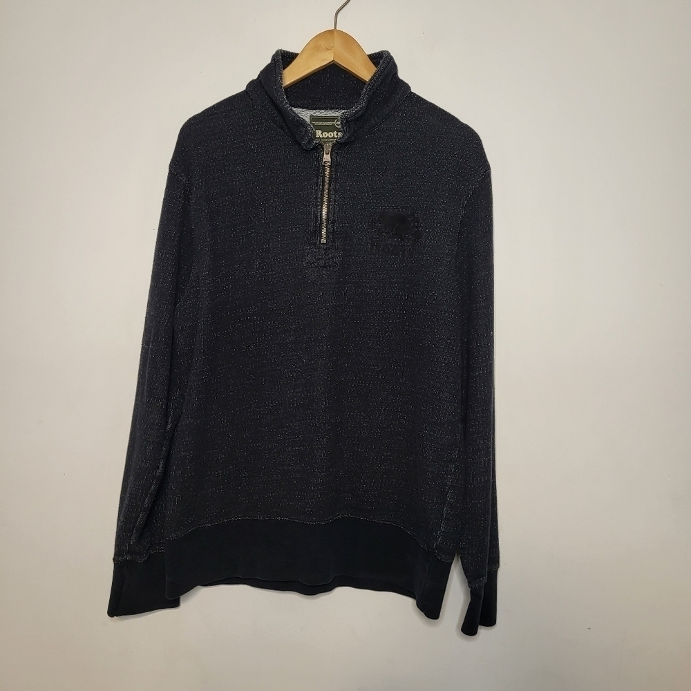 Roots Quarter Zip Men SweatShirt Size Medium